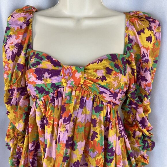 NEW Zimmermann Violet Front-Twist Detailed Mini Dress $695 - Picture 4 of 13